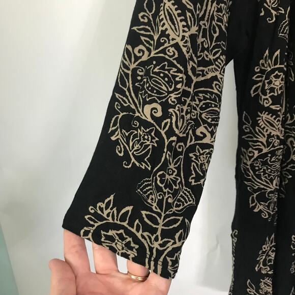 Lucky Brand Blouse  Top 1X One X Womens Boho Peasant Style Three Quarter Sleeve - Picture 7 of 10